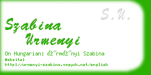 szabina urmenyi business card